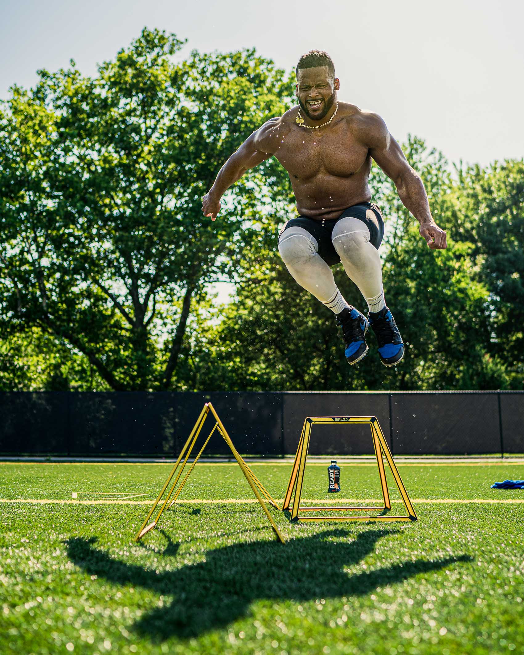 NFL DEFENSIVE PLAYER OF THE YEAR LOS ANGELES RAMS ATHLETE AARON DONALD BY COMMERCIAL ADVERTISING PHOTOGRAPHER SHAWN HUBBARD BASED IN BALTIMORE MD WASHINGTON DC