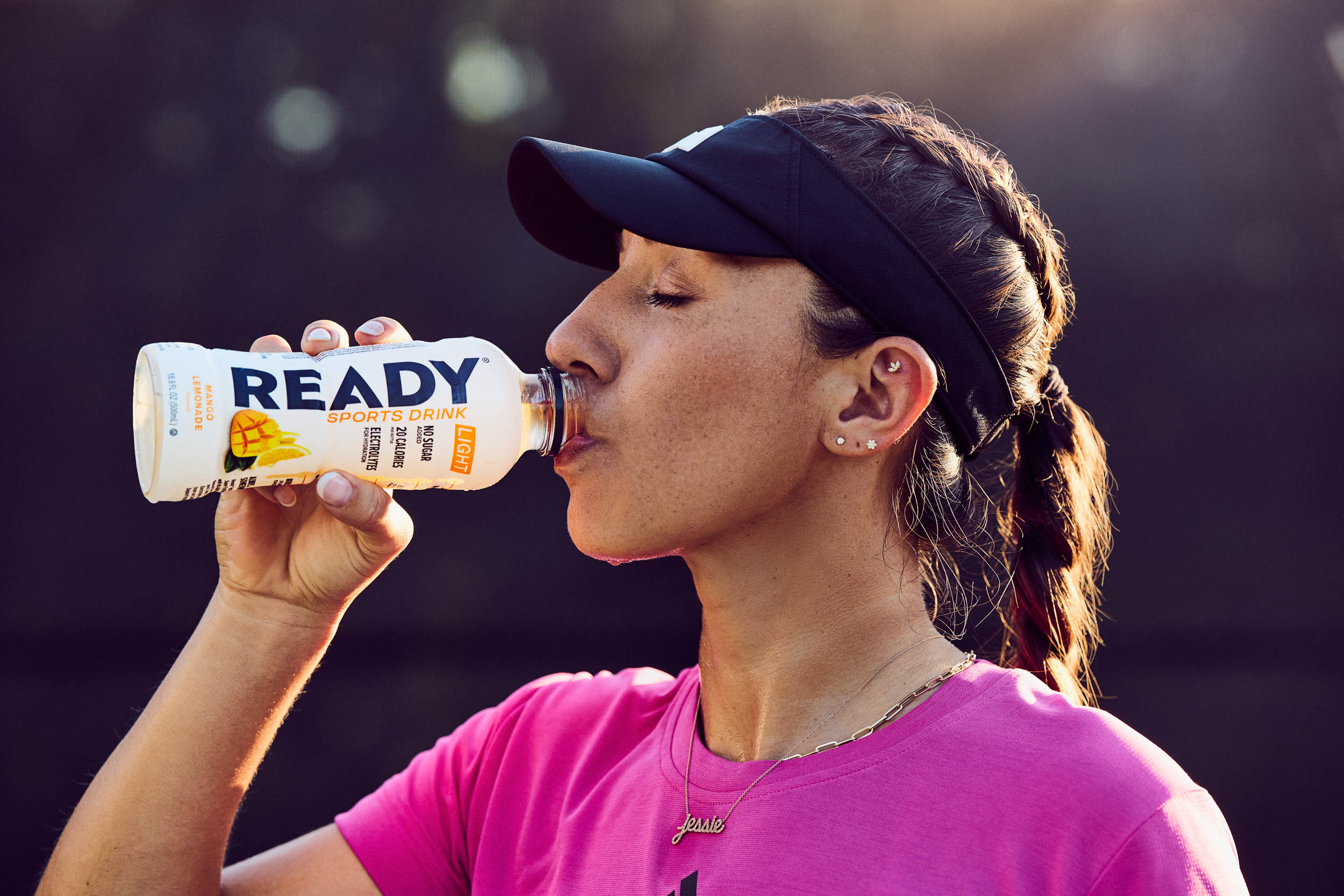 PROFESSIONAL TENNIS CHAMPION JESSICA PEGULA PHOTOGRAPHY BY COMMERCIAL ADVERTISING PHOTOGRAPHER IN FLORIDA FOR SPORTS DRINK BRAND READY