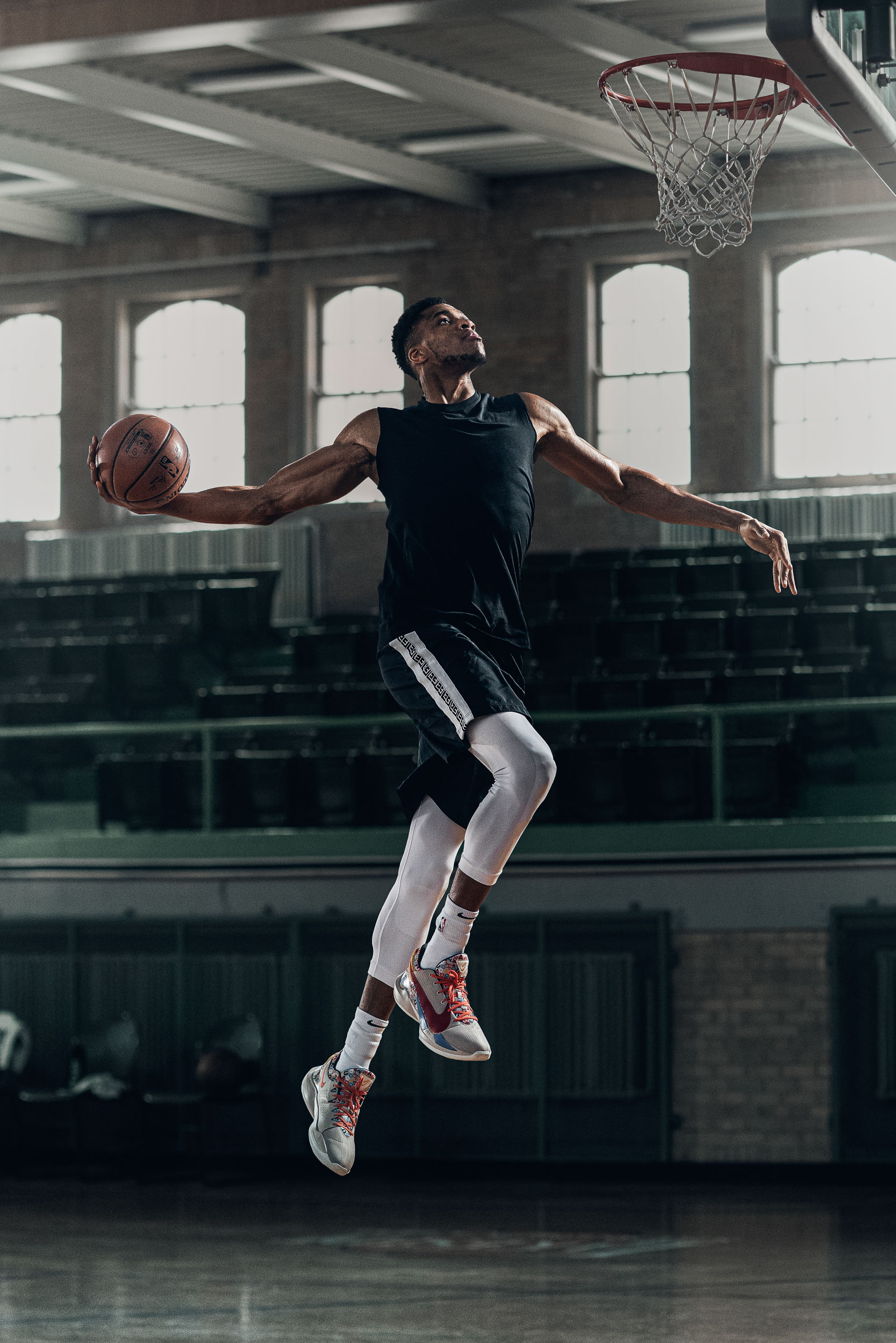 Commercial sports photographer creates advertising photography of NBA MVP Giannis Antetokounmpo