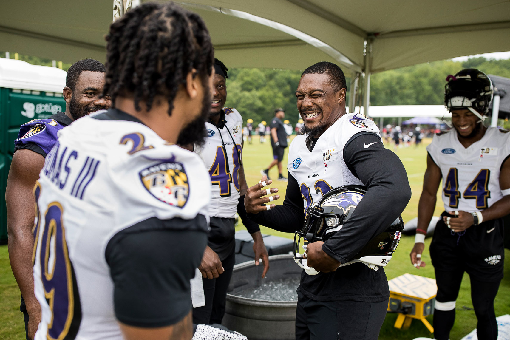 A day in the life of NFL training camp documentary story Baltimore photojournalist Shawn Hubbard